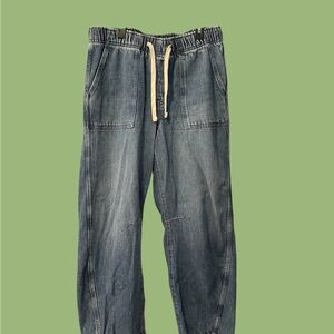 GAP Relaxed Denim Barrel Cut Jeans with Drawstring waist.